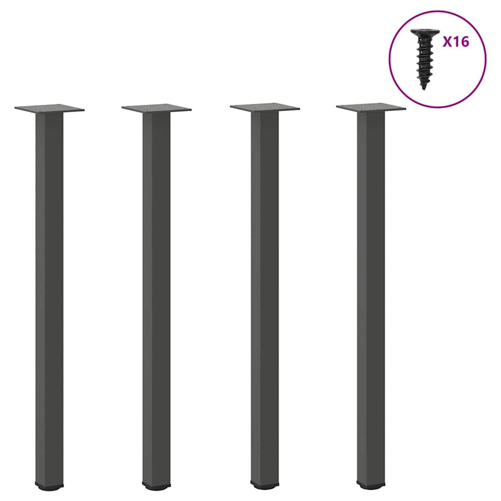 Konsolentischbeine Anthrazit, 4er Set, 72-74 cm