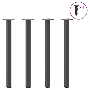 Konsolentischbeine Anthrazit, 4er Set, 72-74 cm