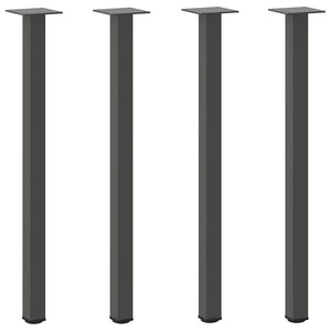 Konsolentischbeine Anthrazit, 4er Set, 72-74 cm