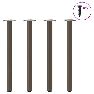 Konsolentischbeine 72-74 cm, 4er Set, Stahl Natur
