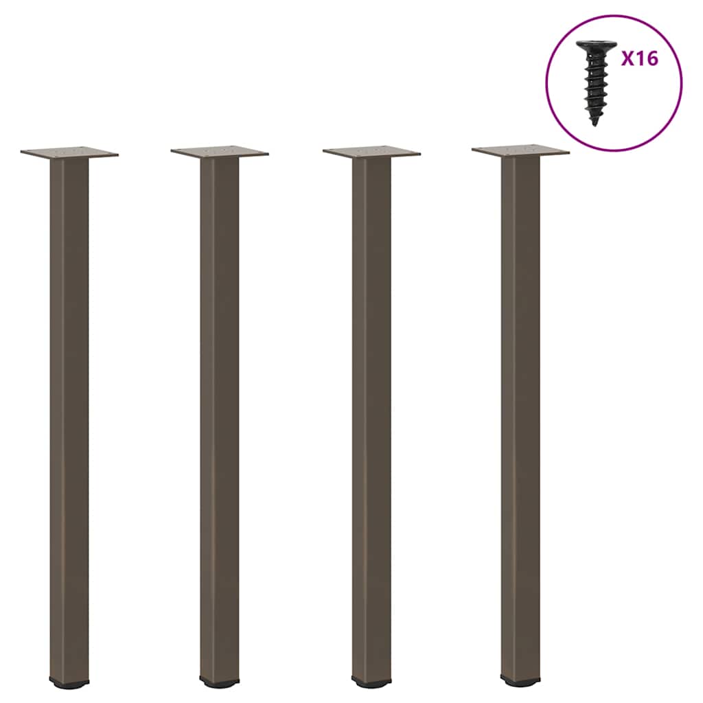Konsolentischbeine 72-74 cm, 4er Set, Stahl Natur