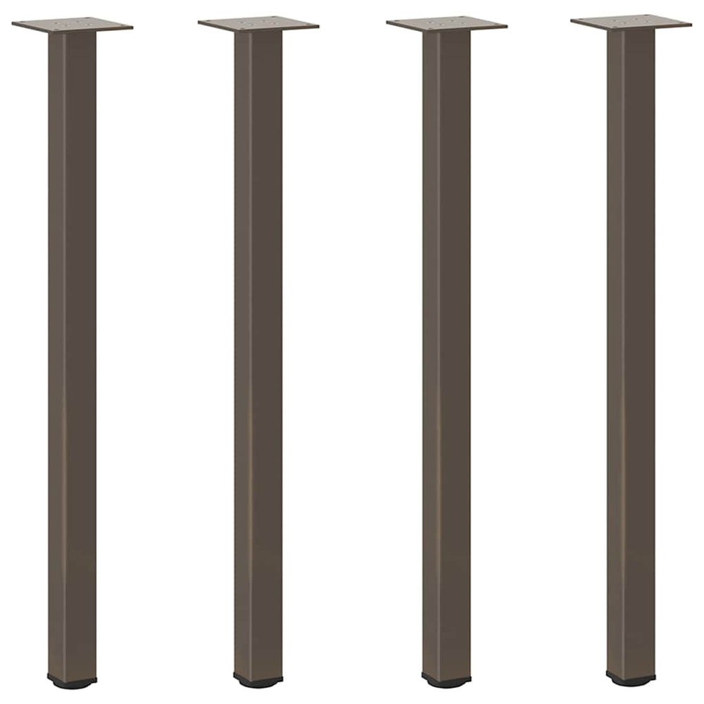 Konsolentischbeine 72-74 cm, 4er Set, Stahl Natur
