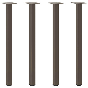 Konsolentischbeine 72-74 cm, 4er Set, Stahl Natur