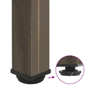 Konsolentischbeine 72-74 cm, 4er Set, Stahl Natur