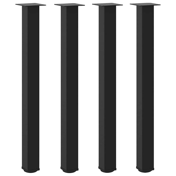 Bartischbeine 4er Set, Schwarz, 90-92 cm