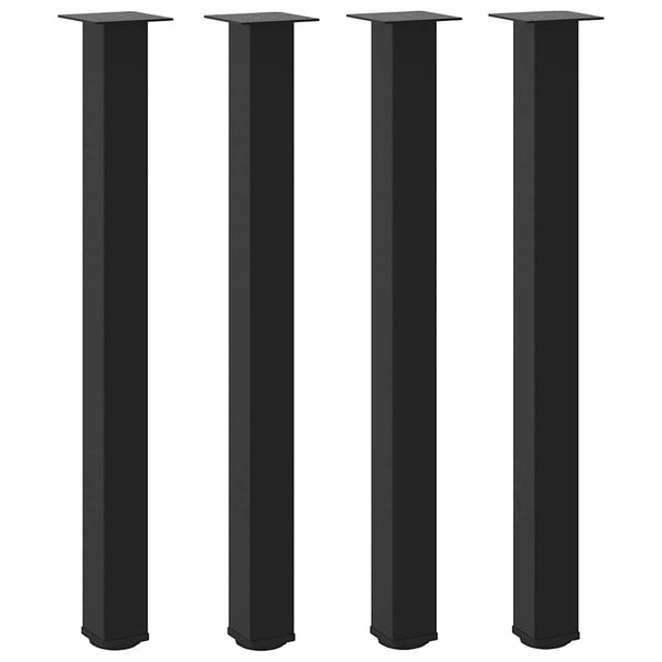 Bartischbeine, 4er Set, Schwarz, 100-102 cm