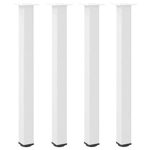 Bartischbeine, 4er Set, Stahl Weiß, 100-102 cm