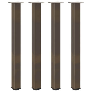Bartischbeine 4er Set, Naturstahl, 100-102 cm