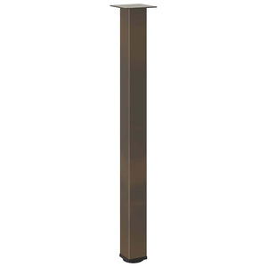 Bartischbeine 4er Set, Naturstahl, 100-102 cm