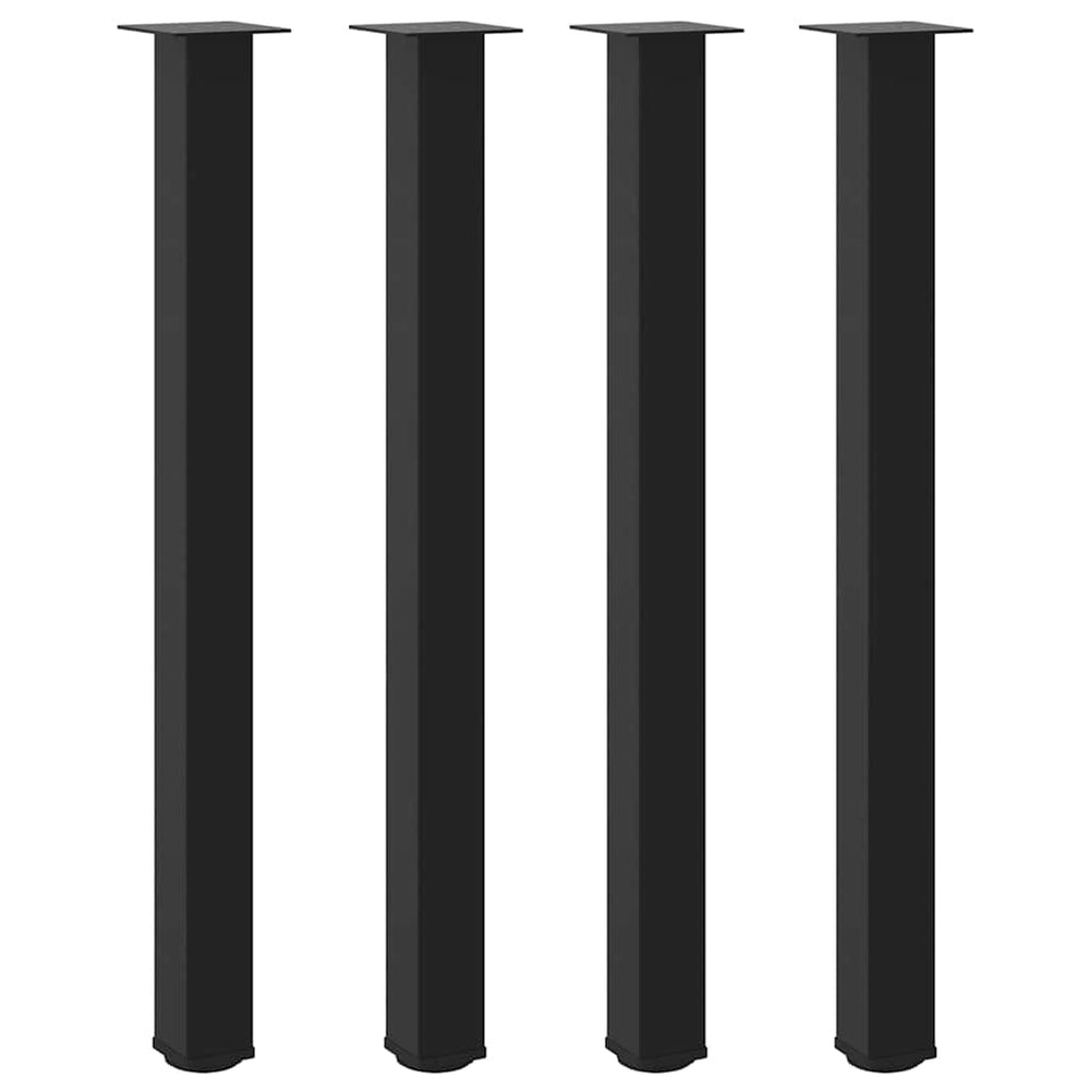 Bartischbeine, 4er Set, Schwarz, 110-112 cm