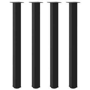Bartischbeine, 4er Set, Schwarz, 110-112 cm