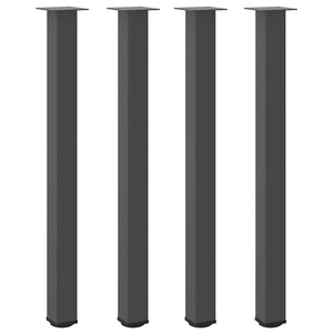 Bartischbeine Anthrazit, 4er Set, 110-112 cm