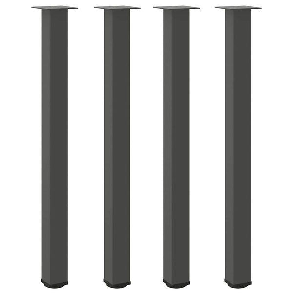 Bartischbeine Anthrazit, 4er Set, 110-112 cm