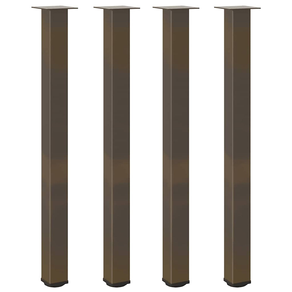 Bartischbeine 4er Set, Naturstahl, 110-112 cm