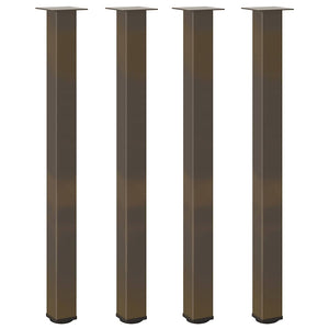 Bartischbeine 4er Set, Naturstahl, 110-112 cm