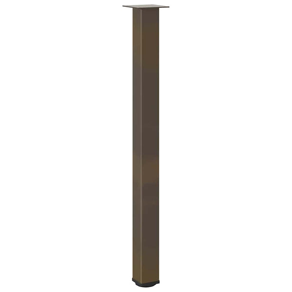 Bartischbeine 4er Set, Naturstahl, 110-112 cm