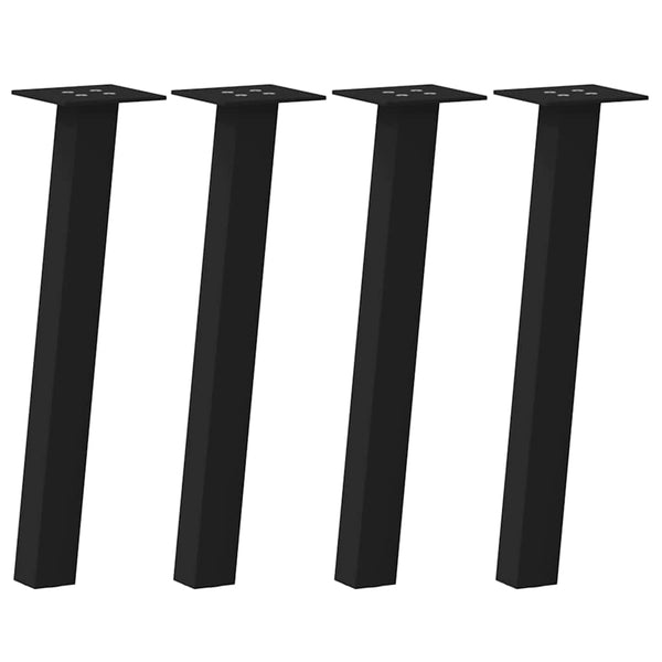 Schwarze Couchtischbeine, 4er Set, 42cm