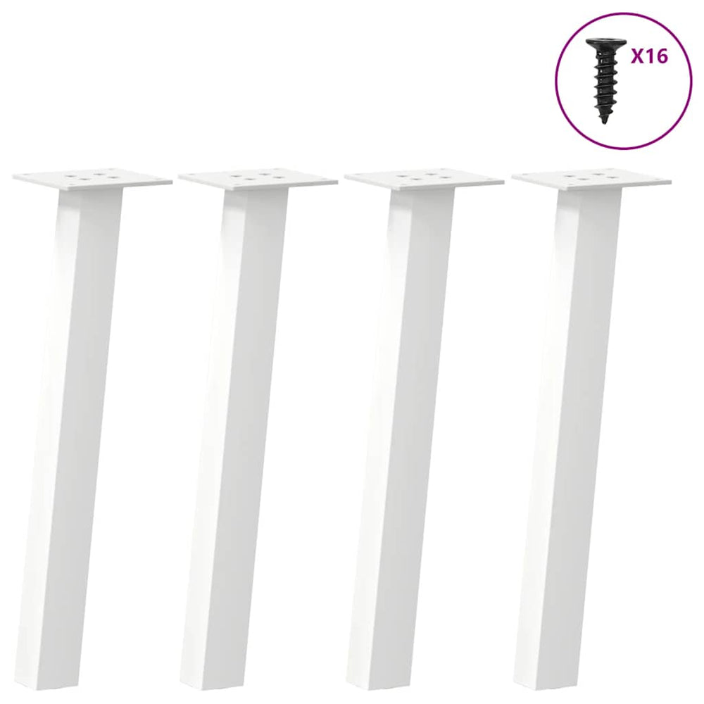 Couchtischbeine, 4er Set, Weiß, 42 cm