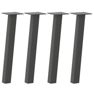 Couchtischbeine Anthrazit, 4er Set, 42 cm Stahl