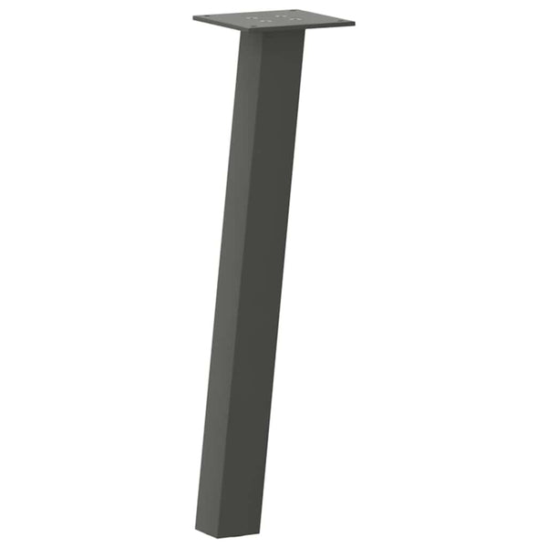 Couchtischbeine Anthrazit, 4er Set, 42 cm Stahl