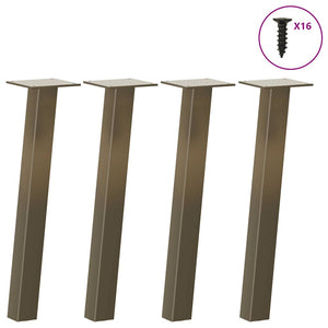 Couchtischbeine 4er Set, Naturstahl, 42cm
