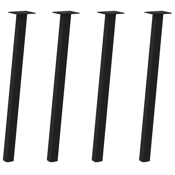 Konsolentischbeine Schwarz 72cm Stahl - 4er Set