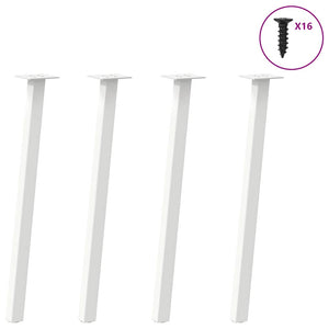 Weiße Konsolentischbeine, 72 cm, 4er-Set