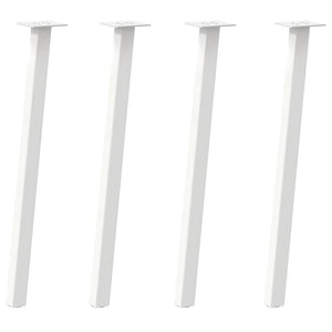 Weiße Konsolentischbeine, 72 cm, 4er-Set