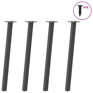 vidaXL Pieds de table console 4 pcs Anthracite 72 cm Acier