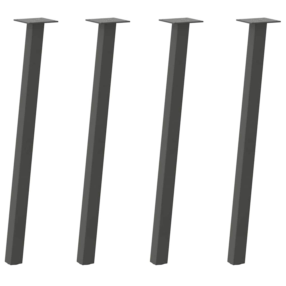 Anthrazit Konsolentischbeine, 72cm, 4er Set