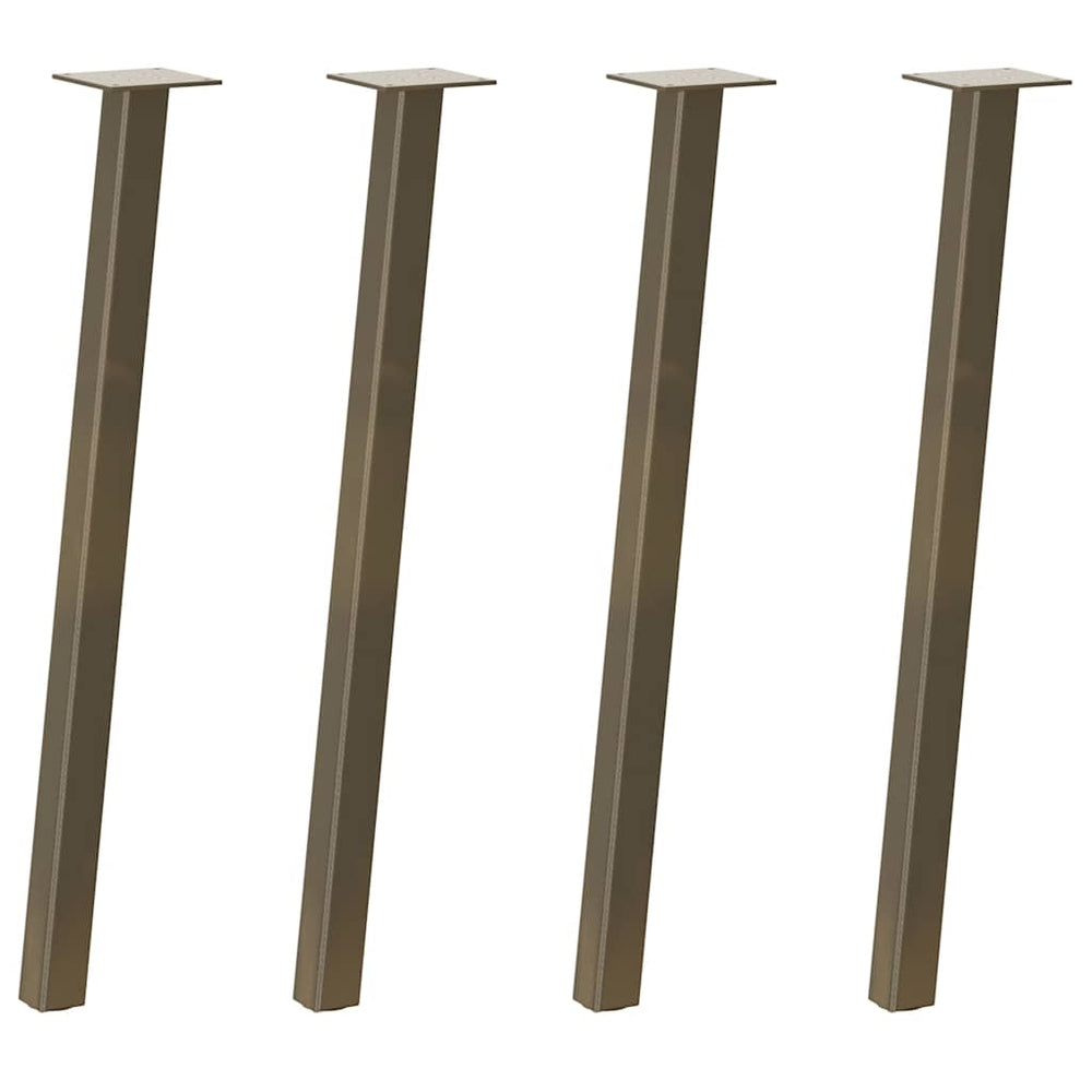Konsolentischbeine 72cm, Stahl Natur, 4er Set