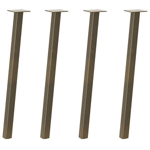 Konsolentischbeine 72cm, Stahl Natur, 4er Set