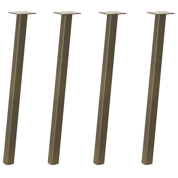 Konsolentischbeine 72cm, Stahl Natur, 4er Set