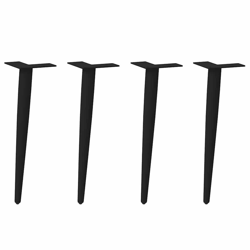 Konische Couchtischbeine, 30 cm, Schwarz, 4er-Set