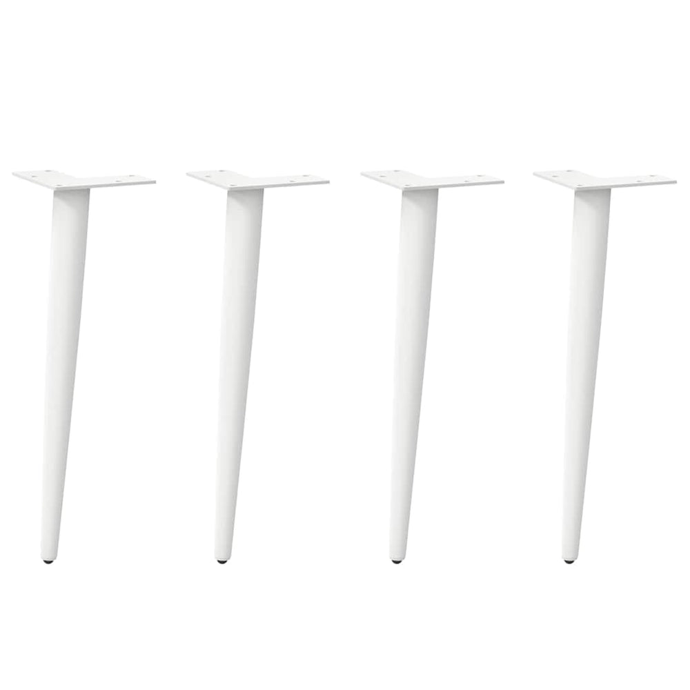 Weiße konische Couchtischbeine, 30 cm, 4er-Set