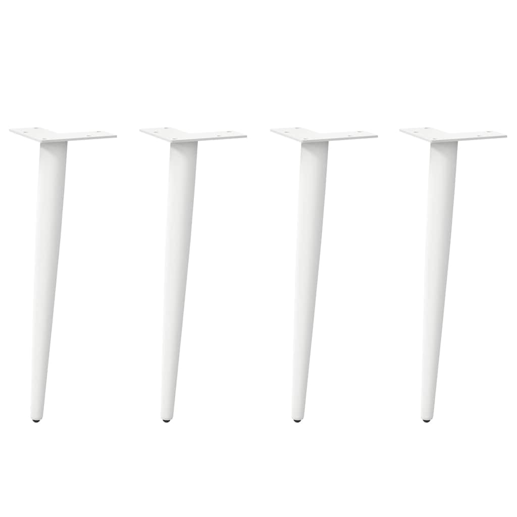 Weiße konische Couchtischbeine, 30 cm, 4er-Set
