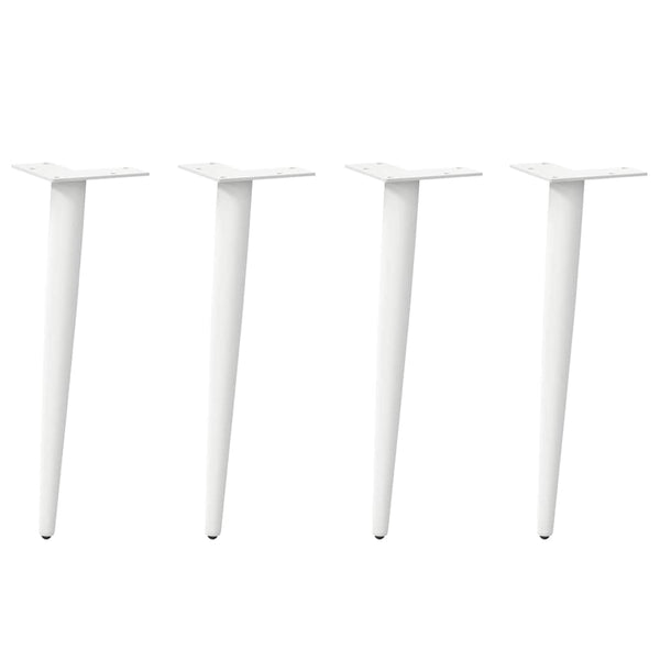 Weiße konische Couchtischbeine, 30 cm, 4er-Set