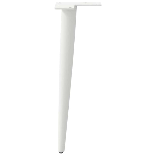 Weiße konische Couchtischbeine, 30 cm, 4er-Set