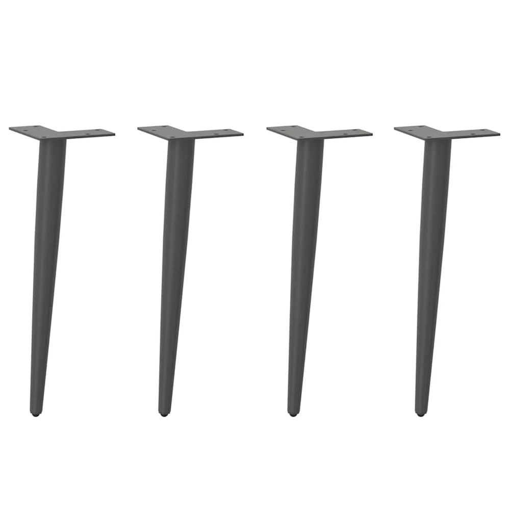 Konische Couchtischbeine Anthrazit, 4er-Set