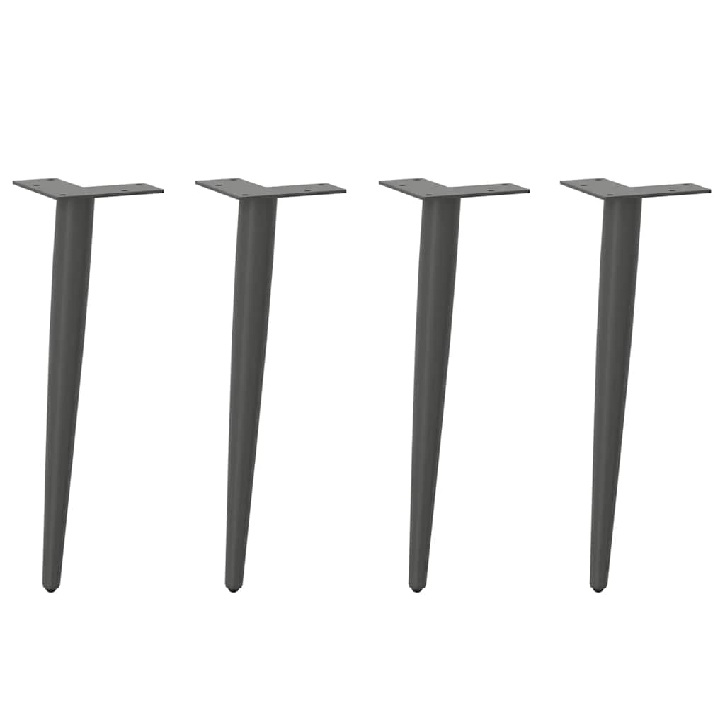 Konische Couchtischbeine Anthrazit, 4er-Set