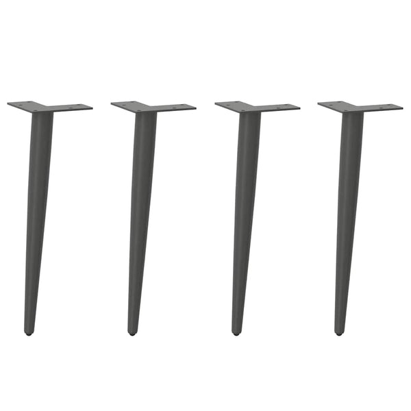 Konische Couchtischbeine Anthrazit, 4er-Set