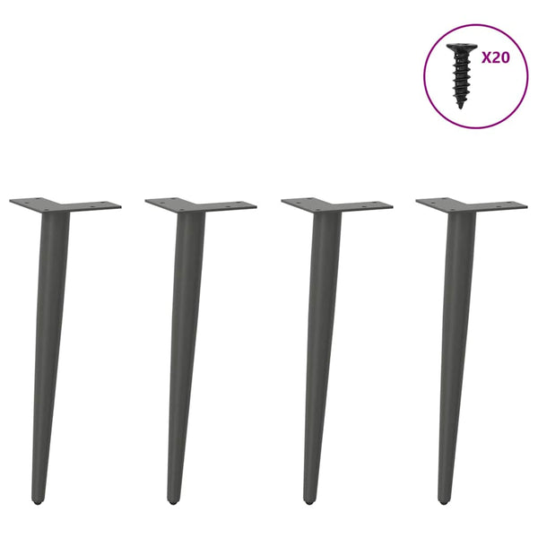 Konische Couchtischbeine Anthrazit, 4er-Set