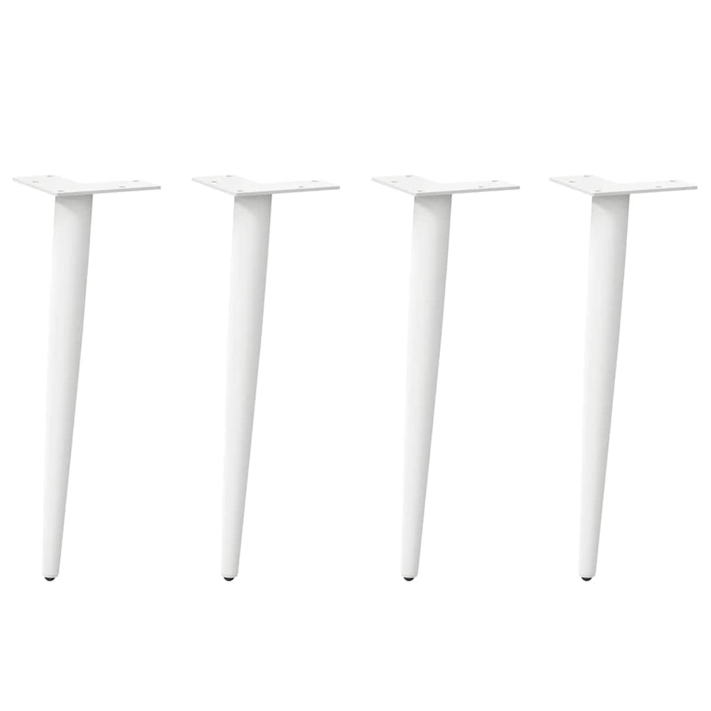 Couchtischbeine Weiß, Konisch, 4er Set