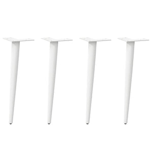 Couchtischbeine Weiß, Konisch, 4er Set