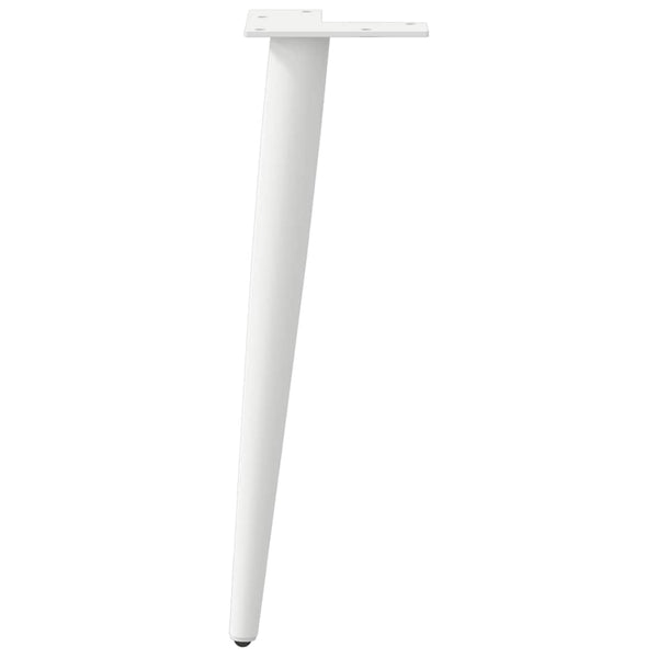 Couchtischbeine Weiß, Konisch, 4er Set