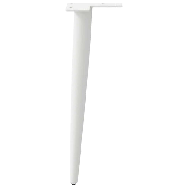 Couchtischbeine Weiß, Konisch, 4er Set