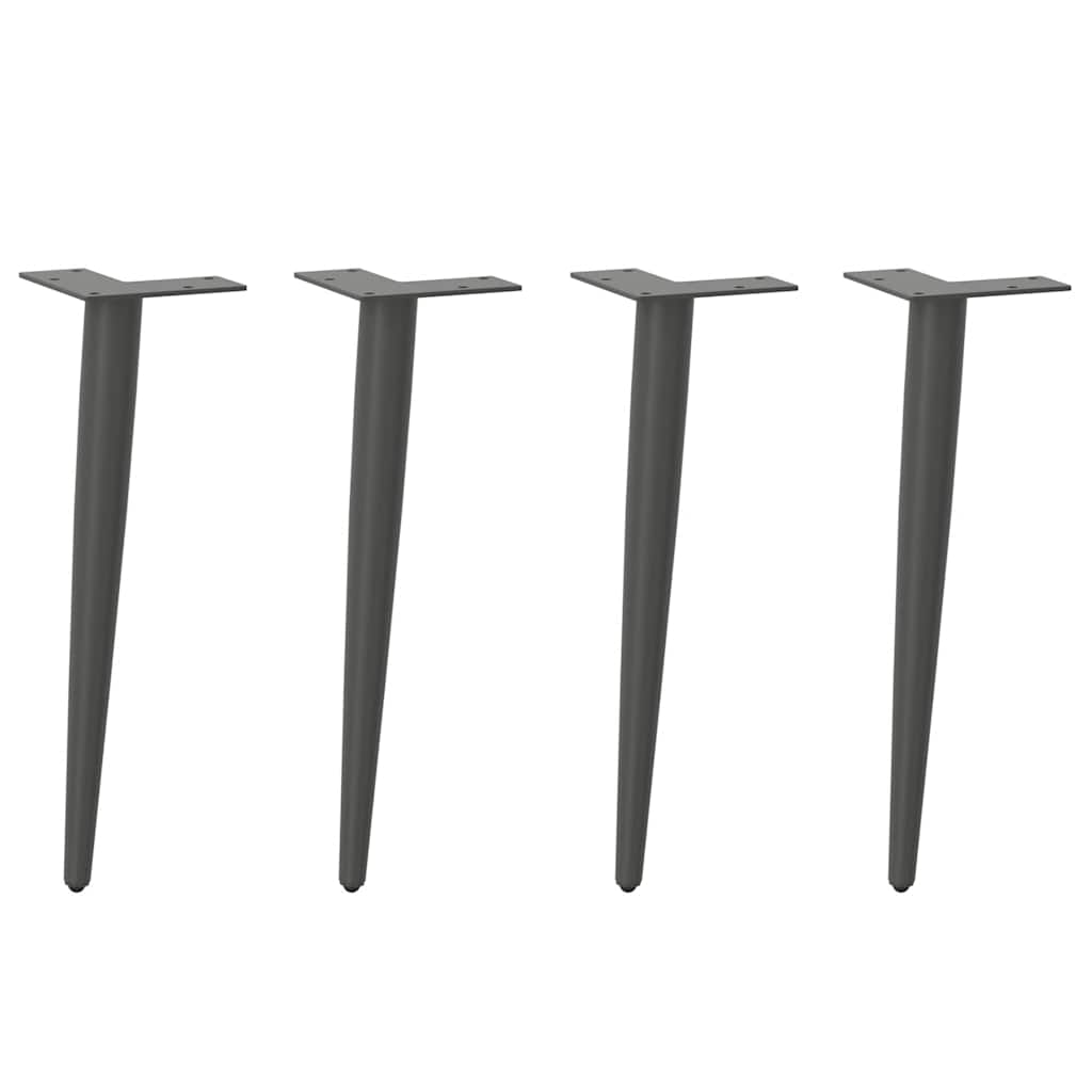 Konische Couchtischbeine, 4er Set, Anthrazit