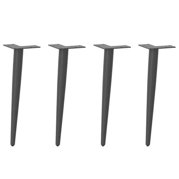 Konische Couchtischbeine, 4er Set, Anthrazit
