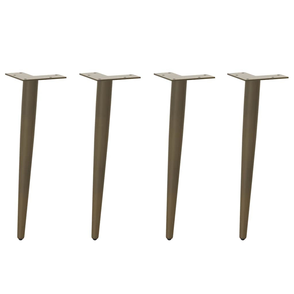 Konische Couchtischbeine aus Stahl, 4er Set