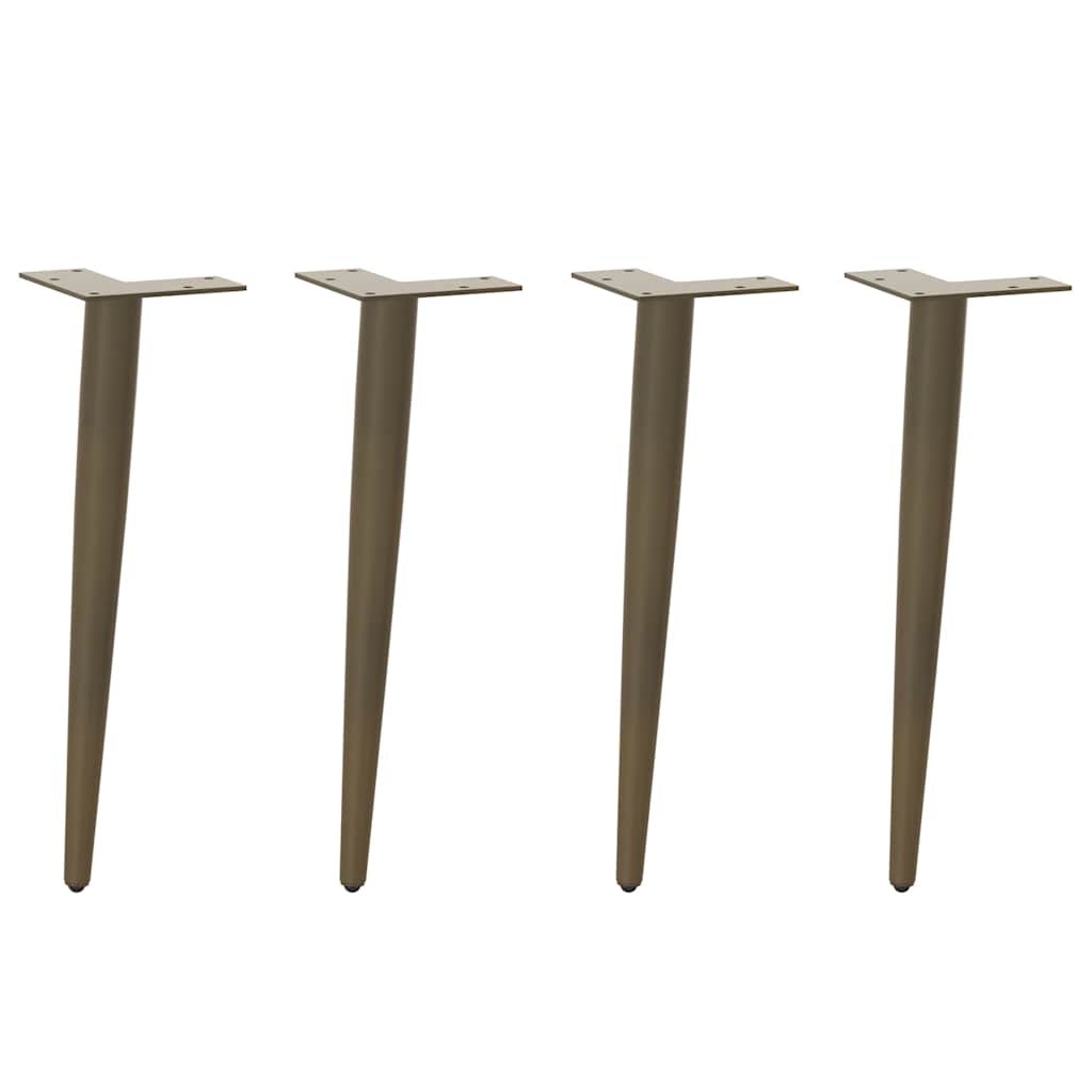 Konische Couchtischbeine aus Stahl, 4er Set